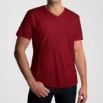Camiseta Hombre Cuello en V 100% Algodón 180g