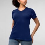 Camiseta Dama Cuello en V 100% Algodón 180g